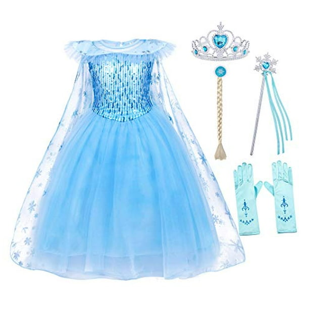 AmzBarley Princess Outfits for Girls Birthday Party Fancy Dress Up Christmas Costume Role Play with Princess Accessories